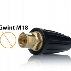 Rosfix Högtryckstvättar-Turbomunstycke Rotationsmunstycke 050 – Keramisk Insats | 276 Bar | Gänga M18X1,5 | Ersättningsdel för Karcher HD HDS