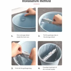 Soptunnor-Tvådelad sopsorteringsklämma - Behållare för vått och torrt avfall - Kökstillbehör - Klämma för sortering av vått och torrt avfall (grå) - 9,1 x 2,9 cm | Fyndiq