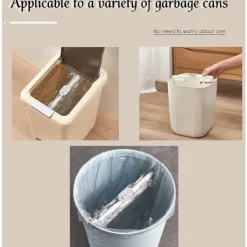 Soptunnor-Tvådelad sopsorteringsklämma - Behållare för vått och torrt avfall - Kökstillbehör - Klämma för sortering av vått och torrt avfall (grå) - 9,1 x 2,9 cm | Fyndiq