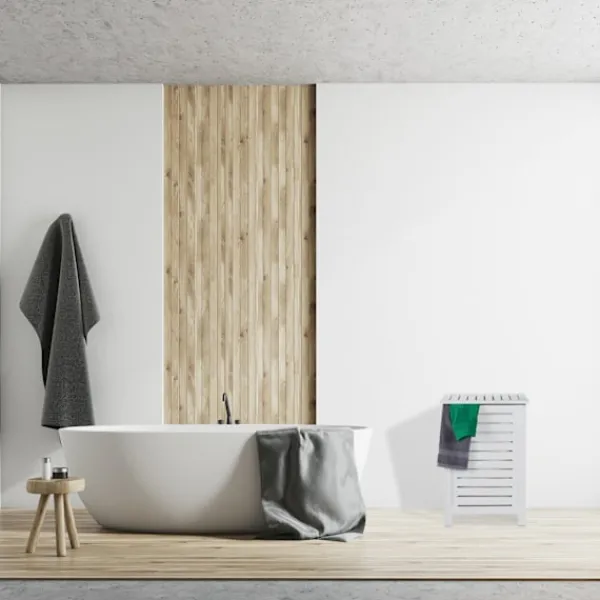 B2X Tvättillbehör-Tvätt Pineträ Vit