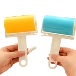 Rengöringsmedel-Tvättbar luddrulle, 4 st klibbiga rullar med tvättbart skydd - Anti-ludd klibbig rulle för hår och tyg