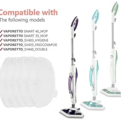 Ångtvättar-Tvättbar moppduk kompatibel med Polti Vaporetto Paeu0332 ångrengörare