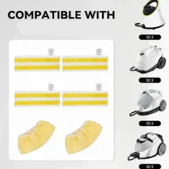 DAO Städmoppar-Tvättbara ångmoppdynor för Kärcher SC2 SC3 SC4 SC5, mikrofiberduk [DB]