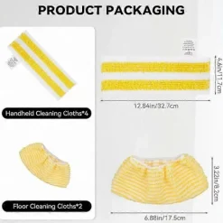 Städmoppar-Tvättbara ångmoppdynor för Kärcher SC2 SC3 SC4 SC5, mikrofiberduk [DB]