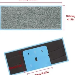 Städmoppar-Tvättbara rengöringsdukar kompatibla med iRobot Braava Jet M6, återanvändbara tvättbara våtmoppar