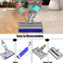 unbranded Dammsugare & Tillbehör-Tvättborste för V7 V8 V10 V11 V15 Elektrisk Mopp Våt och Torr med Grönt Ljus Rengör och Torkar Hårt