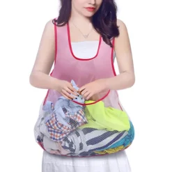 LBSS Tvättillbehör-Tvättförkläde med stor ficka Fuktsäker Torkkläder Organizer Tvätttillbehör