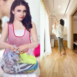 LBSS Tvättillbehör-Tvättförkläde med stor ficka Fuktsäker Torkkläder Organizer Tvätttillbehör