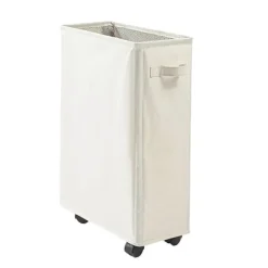 unbranded Tvättillbehör-Tvätthållare med hjul, rullande tvättkorg hopfällbar klädförvaringvagn hopfällbar yogamatta förvaringshyllor smal hörnförvaringsorganisatör med