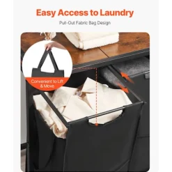 DUOKU Tvättillbehör-Tvättkorg - - Modell XYL03 - 4 Fack - 600D Oxfordtyg - 66,14 lb Kapacitet