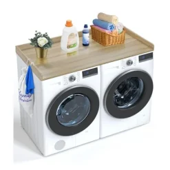 DUOKU Tvättmaskiner-Tvättmaskin- och torktumlarnivå, , 54 x 27 tum, Vattenbeständig med Antiskidkuddar, för Tvättorganisation