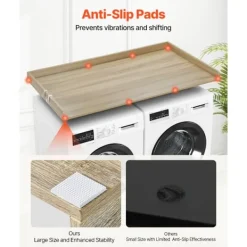 DUOKU Tvättmaskiner-Tvättmaskin- och torktumlarnivå, , 54 x 27 tum, Vattenbeständig med Antiskidkuddar, för Tvättorganisation
