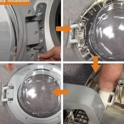 Tvättmaskiner-Tvättmaskinsdörr Gångjärn Metallbricka Dörrspänne Delar Tvättmaskinsdörr Panel Ersättningslås För Frontmatad Tvättmaskin_Särskilda gåvor