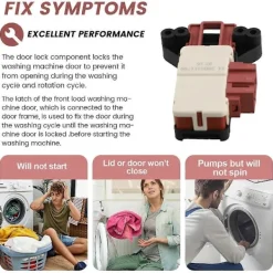 Tvättmaskiner-Tvättmaskinsdörrlås Zv-446 Tvättmaskinsdörrlåsbrytare Kompatibel med T42805311700 Ersättningsdelar-Perfet