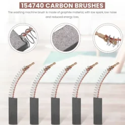 Tvättmaskiner-Tvättmaskinskolborste 154740 Kolborste Motorkolborste För Tvättmaskin 8st-FA6-