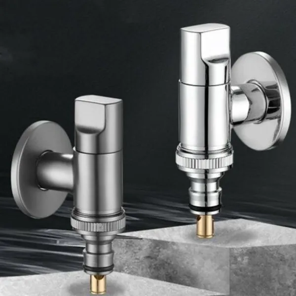 Tvättmaskiner-Tvättmaskinskran i helkoppar, läckagesäker tvättmaskin, helautomatisk vinkelventil, specialkran för hemmet.