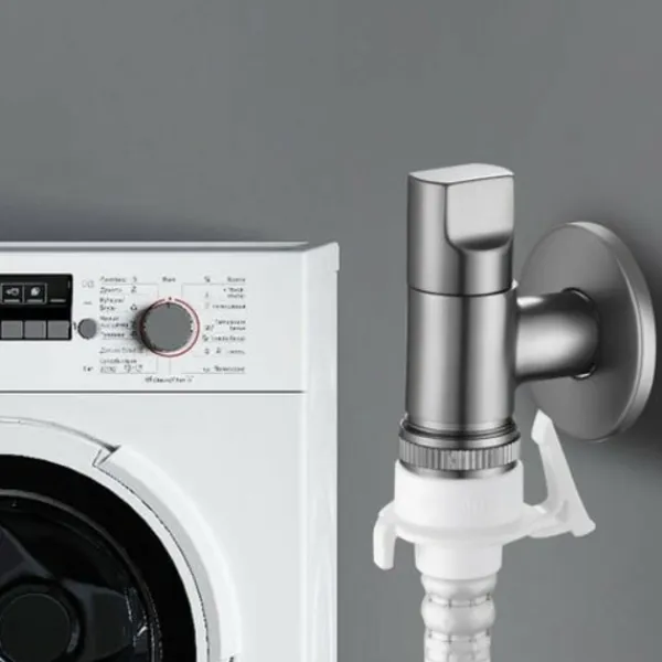 Tvättmaskiner-Tvättmaskinskran i helkoppar, läckagesäker tvättmaskin, helautomatisk vinkelventil, specialkran för hemmet.