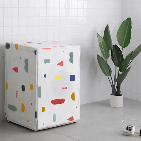 Tvättmaskiner-Tvättmaskinskydd för utomhusbruk, Vattentätt tvättmaskinskydd, Frontmatad stänksäker solskydd (62 x 56 x 83 CM)