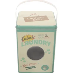 Tvättillbehör-Tvättmedelshink Järn Tvättmedel Förvaringsbehållare Återanvändbar Tvättmedelsbehållare Med Lock