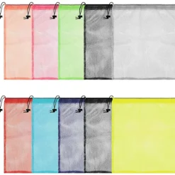 Tvättillbehör-Tvättnätspåsar (10 st) - Flerfärgade tvättpåsar för resa & Tvättpåsar med dragsko