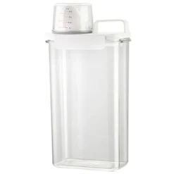 LBSS Tvättillbehör-Tvättpulver förvaringstank Tätning Tvättpulver dispenser med handtag