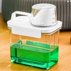 LBSS Tvättillbehör-Tvättpulver förvaringstank Tätning Tvättpulver dispenser med handtag