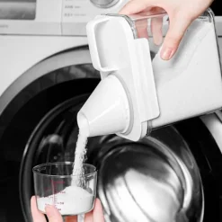 LBSS Tvättillbehör-Tvättpulver förvaringstank Tätning Tvättpulver dispenser med handtag