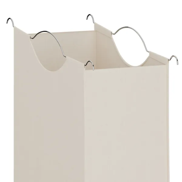 Northix Tvättillbehör-Tvättställ med 3 avtagbara påsar, bambuhylla