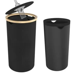 UISEBRT Soptunnor-100L Återvinningsbox för Återvinningsbara Flaskor med Lock och Transportväska, Återvinningskärl för Tomma,