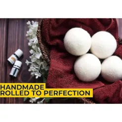 Torktumlare-Ulltorkbollar (6-pack), Torktumlarebollar för tvätt för att minska torktiden, statisk elektricitet och rynkor - Naturligt mjukmedel - Handgjorda - Yx | Fyndiq