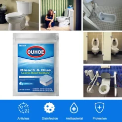 Rengöringsmedel-Ultra Clean Toalett Tabletter Blek & Blå, Rain Clean Doft