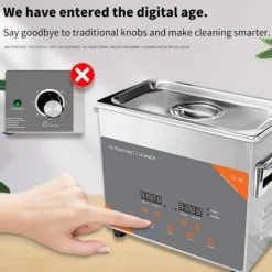 Hommy Städmaskiner-Ultraljud Cleaner 35W Digital Time 800ml Ultraljud Tvättmaskin Maskin