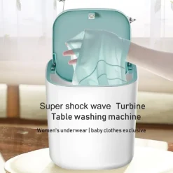 Tvättmaskiner-Ultraljud Turbin Tvättmaskin Mini Turbo Bärbar Tvättmaskin för Underkläder Babykläder USB-driven Rese RV Camping Tvättmaskin