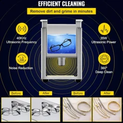 OEM Rengöringsmedel-Ultraljudsrengörare, 40 kHz frekvens, 35 W effekt,800ML