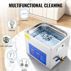 DUOKU Städmaskiner-Ultraljudsrengörare--9.5 L-Rostfritt Stål-med Digital Termostat och Smyckenrengöring