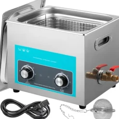 DUOKU Städmaskiner-Ultraljudsrengörare--10 L-Ostött Stål-med Digital Timer och Smyckenrengöring