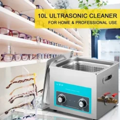 DUOKU Städmaskiner-Ultraljudsrengörare--10 L-Ostött Stål-med Digital Timer och Smyckenrengöring