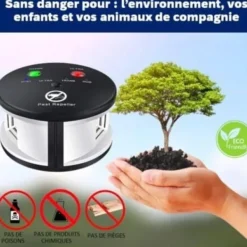 Skadedjur & Insekter-Ultraljudsskrämma 360° mot råttor, möss, gnagare, kackerlackor och insekter. Kraftfulla variabla frekvenser, en räckvidd på 550 m2.