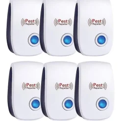 FJORD Skadedjur & Insekter-Ultraljudsskrämma, Ultraljuds Muspaket Om 6, Ultraljuds Mus Och Råtta Effektiv Mot Möss, Råttor, Flugor, Myggor, Skadedjur, Spindlar, Kackerlackor