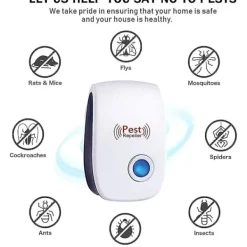 FJORD Skadedjur & Insekter-Ultraljudsskrämma, Ultraljuds Muspaket Om 6, Ultraljuds Mus Och Råtta Effektiv Mot Möss, Råttor, Flugor, Myggor, Skadedjur, Spindlar, Kackerlackor