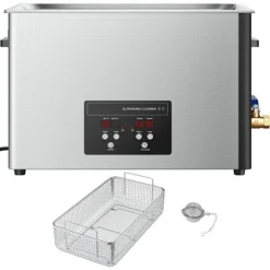 DUOKU Städmaskiner-Ultraljudstvätt 30 L--Rengöringsapparat 480 W 40 kHz-med korg och digital skärm-i rostfritt stål