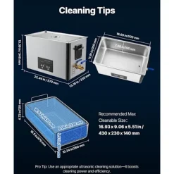 DUOKU Städmaskiner-Ultraljudstvätt 30 L--Rengöringsapparat 480 W 40 kHz-med korg och digital skärm-i rostfritt stål