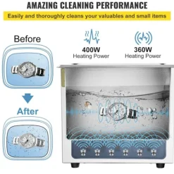 DUOKU Städmaskiner-Ultraljudstvätt--15 L-Justerbar frekvens 36 kHz ~ 40 kHz-Digital timer och uppvärmning
