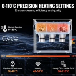 DUOKU Städmaskiner-Ultraljudstvätt--6 L-Sonikvitalmaskin 180 W med värme och timer