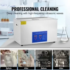 DUOKU Städmaskiner-Ultrasonisk Rengörare--27,2 L-Digital Timer och Värme-Rostfritt Stål-40kHz