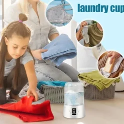 Tvättmaskiner-Underkläder, Liten Bärbar Tvättmaskin - Resetvättmaskin, Uppladdningsbara Rengöringsverktyg med Justerbara Lägen för Babykläder, Underkläder