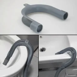 Tvättillbehör-Universell U-formad avloppsslangguide passar alla avloppsslangar tvättmaskin utloppsslangklämma slanghållare