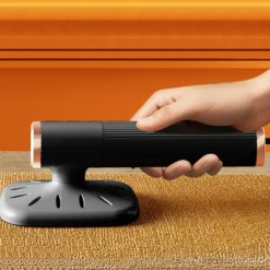 Ångtvättar-Uppgraderad Bärbar Strykjärn, Roterbart Handhållet Ångstrykjärn, Vikbart Resevänligt Klädstrykjärn (Svart)