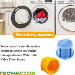 Tvättmaskiner-Uppgraderade LG Kenmore Tvättmaskins Vatteninloppsventilfilter - Kompatibel med 1810261 AP5202486 PS3618281 EAP3618281