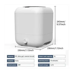 Tvättmaskiner-Uppladdningsbar 5L Mini Tvättmaskin 5/10/20 Minuters Tvättid Portabel Tvättmaskin för Strumpor Underkläder